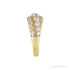 Sapphire Row Lab-Grown Diamond Pavé Dome Ring - 14K Yellow Gold (view 3)