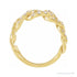 Sapphire Row Lab-Grown Diamond Pavé Chain Ring - 14K Yellow Gold (view 2)