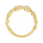 Sapphire Row Lab-Grown Diamond Pavé Chain Ring - 14K Yellow Gold (view 2)