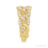 Sapphire Row Lab-Grown Diamond Pavé Chain Ring - 14K Yellow Gold (view 3)