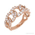 Sapphire Row Lab-Grown Diamond Pavé Chain Ring - 14K Rose Gold