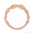 Sapphire Row Lab-Grown Diamond Pavé Chain Ring - 14K Rose Gold (view 2)