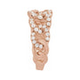 Sapphire Row Lab-Grown Diamond Pavé Chain Ring - 14K Rose Gold (view 3)