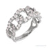 Sapphire Row Lab-Grown Diamond Pavé Chain Ring - 14K White Gold