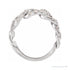 Sapphire Row Lab-Grown Diamond Pavé Chain Ring - 14K White Gold (view 2)