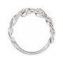 Sapphire Row Lab-Grown Diamond Pavé Chain Ring - 14K White Gold (view 2)
