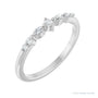 Sapphire Row Natural Diamond Mixed-Cut Stackable Ring - 14K White Gold
