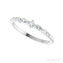 Sapphire Row Natural Diamond Mixed-Cut Stackable Ring - 14K White Gold (view 5)