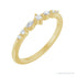 Sapphire Row Natural Diamond Mixed-Cut Stackable Ring - 14K Yellow Gold