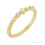 Sapphire Row Natural Diamond Mixed-Cut Stackable Ring - 14K Yellow Gold