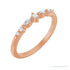 Sapphire Row Natural Diamond Mixed-Cut Stackable Ring - 14K Rose Gold