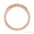 Sapphire Row Natural Diamond Mixed-Cut Stackable Ring - 14K Rose Gold (view 2)