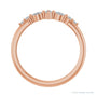 Sapphire Row Natural Diamond Mixed-Cut Stackable Ring - 14K Rose Gold (view 2)