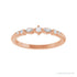 Sapphire Row Natural Diamond Mixed-Cut Stackable Ring - 14K Rose Gold (view 3)