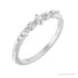 Sapphire Row Natural Diamond Mixed-Cut Stackable Ring - Platinum