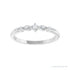 Sapphire Row Natural Diamond Mixed-Cut Stackable Ring - Platinum (view 3)