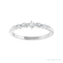Sapphire Row Natural Diamond Mixed-Cut Stackable Ring - Platinum (view 3)