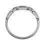 Sapphire Row Natural Diamond Pavé Chain Link Ring - 14K White Gold (view 2)