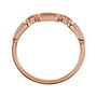 Sapphire Row Natural Diamond Pavé Chain Link Ring - 14K Rose Gold (view 2)