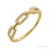 Sapphire Row Natural Diamond Pavé Chain Link Ring - 14K Yellow Gold