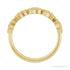 Sapphire Row Natural Diamond Evil Eye Stackable Ring - 14K Yellow Gold (view 2)