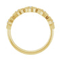 Sapphire Row Natural Diamond Evil Eye Stackable Ring - 14K Yellow Gold (view 2)