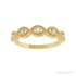 Sapphire Row Natural Diamond Evil Eye Stackable Ring - 14K Yellow Gold (view 3)