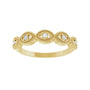 Sapphire Row Natural Diamond Evil Eye Stackable Ring - 14K Yellow Gold (view 3)