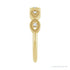 Sapphire Row Natural Diamond Evil Eye Stackable Ring - 14K Yellow Gold (view 4)