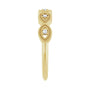 Sapphire Row Natural Diamond Evil Eye Stackable Ring - 14K Yellow Gold (view 4)
