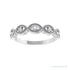 Sapphire Row Natural Diamond Evil Eye Stackable Ring - Platinum (view 3)