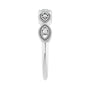 Sapphire Row Natural Diamond Evil Eye Stackable Ring - Platinum (view 4)