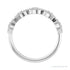 Sapphire Row Natural Diamond Evil Eye Stackable Ring - 14K White Gold (view 2)