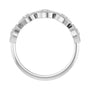 Sapphire Row Natural Diamond Evil Eye Stackable Ring - 14K White Gold (view 2)