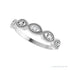 Sapphire Row Natural Diamond Evil Eye Stackable Ring - 14K White Gold (view 5)