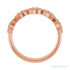 Sapphire Row Natural Diamond Evil Eye Stackable Ring - 14K Rose Gold (view 2)