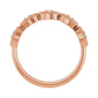 Sapphire Row Natural Diamond Evil Eye Stackable Ring - 14K Rose Gold (view 2)