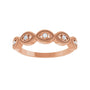 Sapphire Row Natural Diamond Evil Eye Stackable Ring - 14K Rose Gold (view 3)