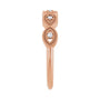 Sapphire Row Natural Diamond Evil Eye Stackable Ring - 14K Rose Gold (view 4)