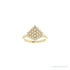 Sapphire Row Natural Diamond Bezel-Set Cluster Ring - 14K Yellow Gold (view 3)