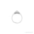 Sapphire Row Natural Diamond Bezel-Set Cluster Ring - 14K White Gold (view 2)