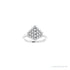 Sapphire Row Natural Diamond Bezel-Set Cluster Ring - 14K White Gold (view 3)