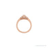 Sapphire Row Natural Diamond Bezel-Set Cluster Ring - 14K Rose Gold (view 2)