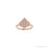 Sapphire Row Natural Diamond Bezel-Set Cluster Ring - 14K Rose Gold (view 3)