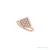Sapphire Row Natural Diamond Bezel-Set Cluster Ring - 14K Rose Gold (view 5)