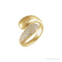 Sapphire Row Natural Diamond Pavé Dome Wrap Ring - 14K Yellow Gold (view 2)
