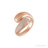 Sapphire Row Lab-Grown Diamond Pavé Dome Wrap Ring - 14K Rose Gold (view 2)
