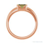 Sapphire Row Lab-Grown Emerald-Cut Gemstone Stacking Ring - Green Sapphire, 14K Rose Gold (view 2)