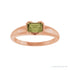 Sapphire Row Lab-Grown Emerald-Cut Gemstone Stacking Ring - Green Sapphire, 14K Rose Gold (view 3)
