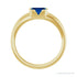 Sapphire Row Lab-Grown Emerald-Cut Gemstone Stacking Ring - Blue Sapphire, 14K Yellow Gold (view 2)